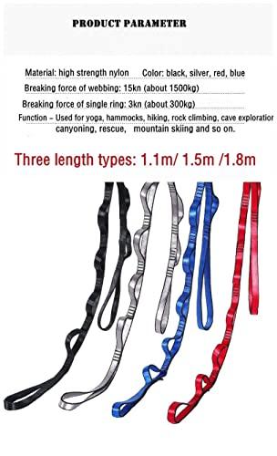 xinyu 2Pcs Adjustable Anti-Gravity Chrysanthemum Swing Flying Stretch Belt Rope Climbing Daisy Chains Extension Yoga Belt Hanging (Red, 1.8M)
