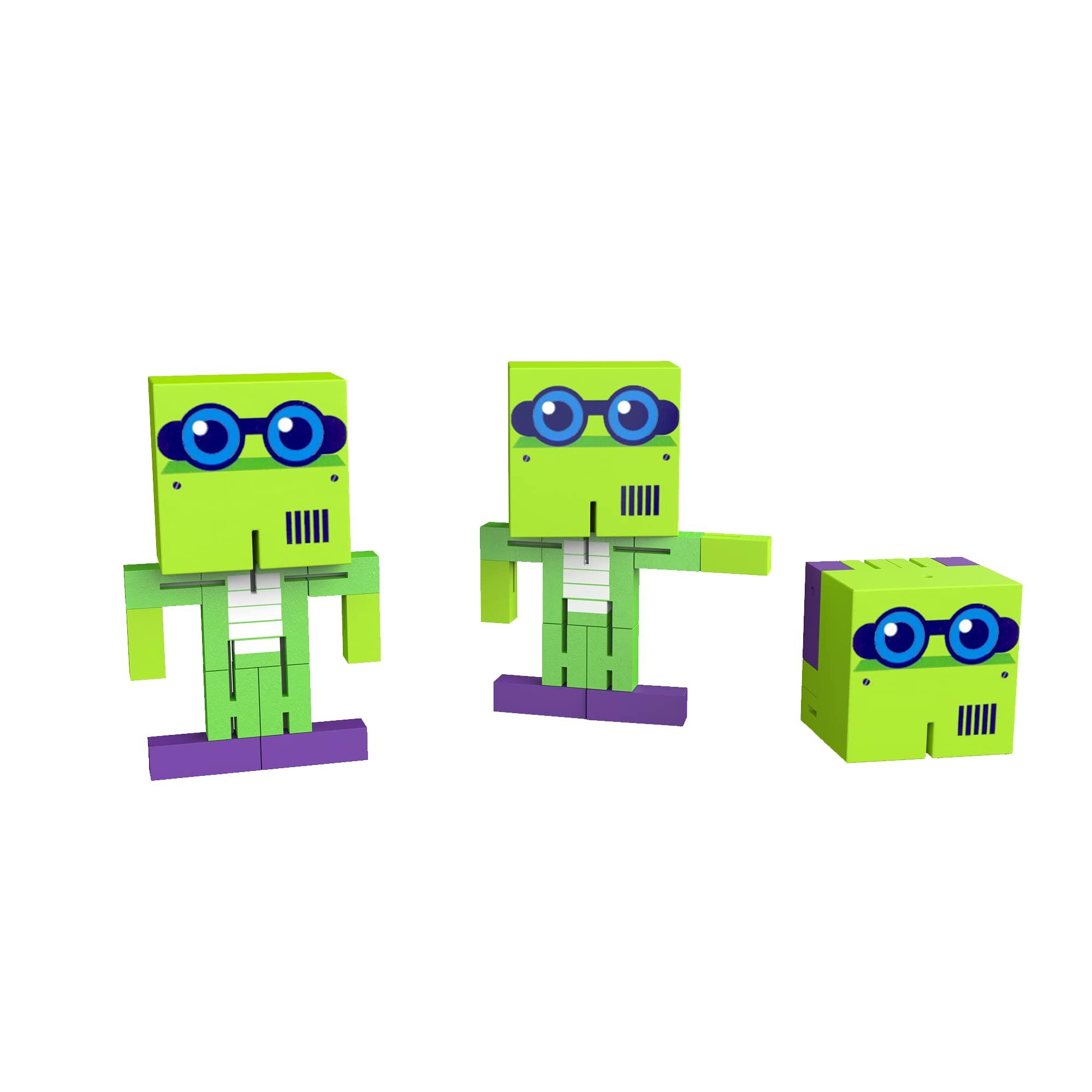 Wood & Robotics Wooden Robot Toy, cubebot Toy, cubebot, Cube Toy Puzzle, cubebot Micro, Stacking Wood Robots, Fidget Bots, Wooden Robot Puzzle Toy, Robot Transforming Cube, Wood Robot Toy, Toy, Wood cubebot