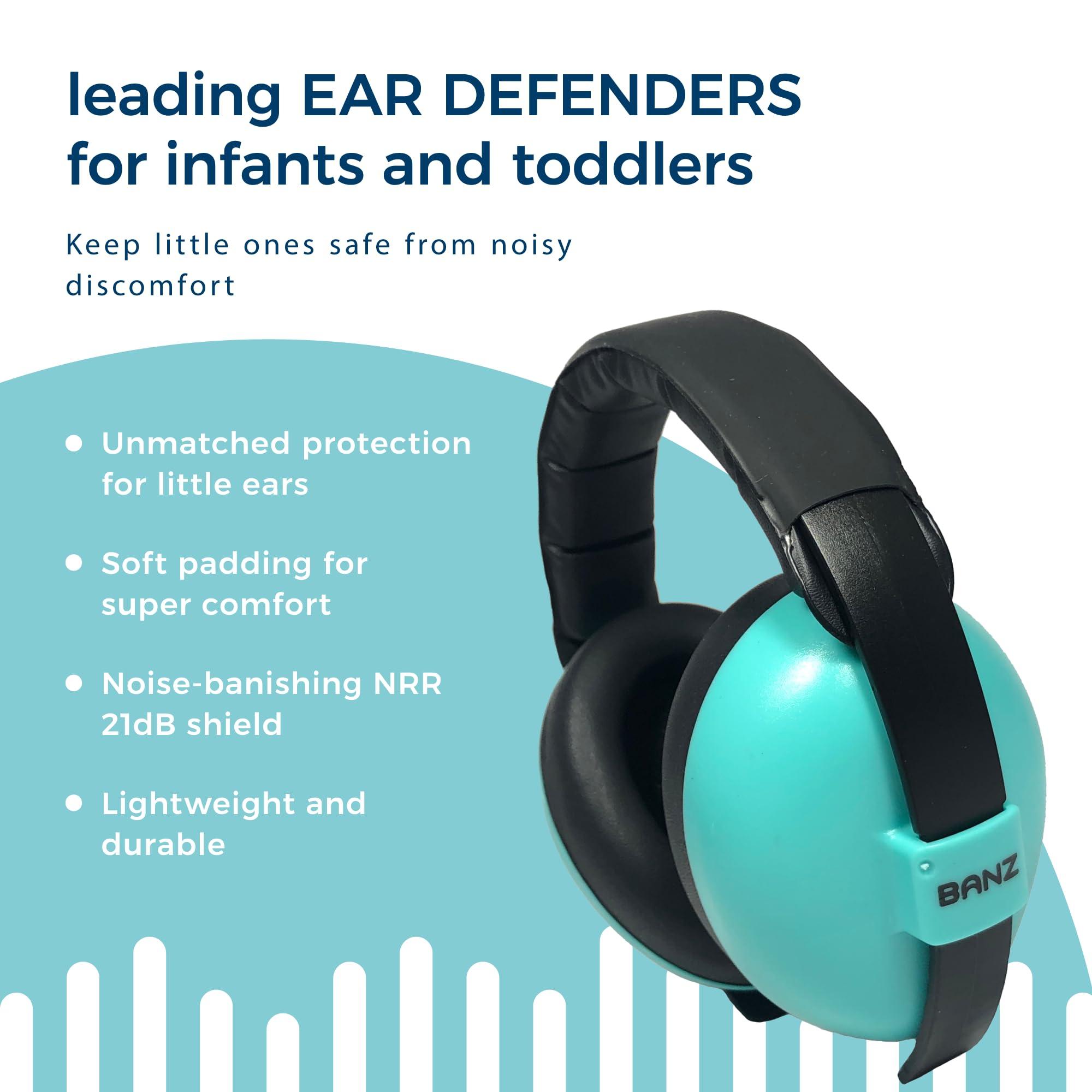 Banz Banz Bubzee Baby Headphones for Noise Protection - Baby Ear Muffs, Newborn Infant & Toddler, 0 to 36 Months, Adjustable