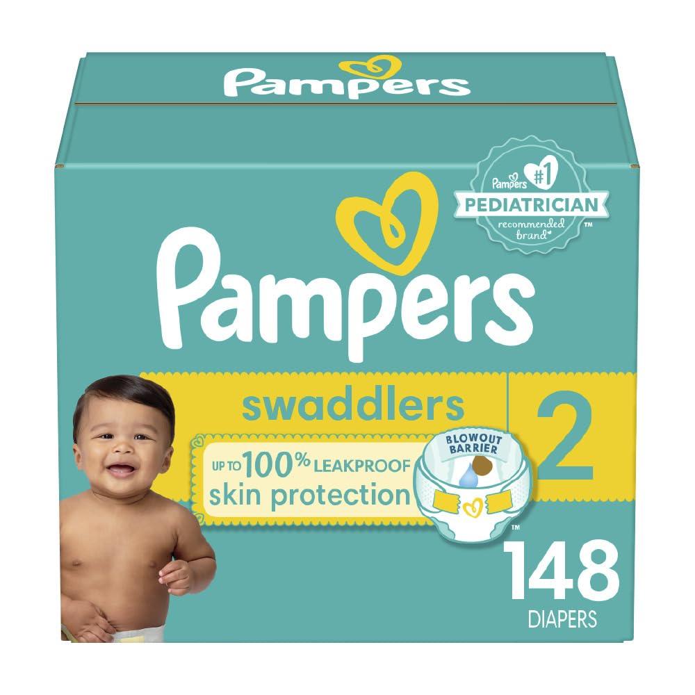 Pampers Pampers Baby Diapers - Swaddlers - Size 2, 148 Count, Ultra Absorbent Disposable Infant Diaper