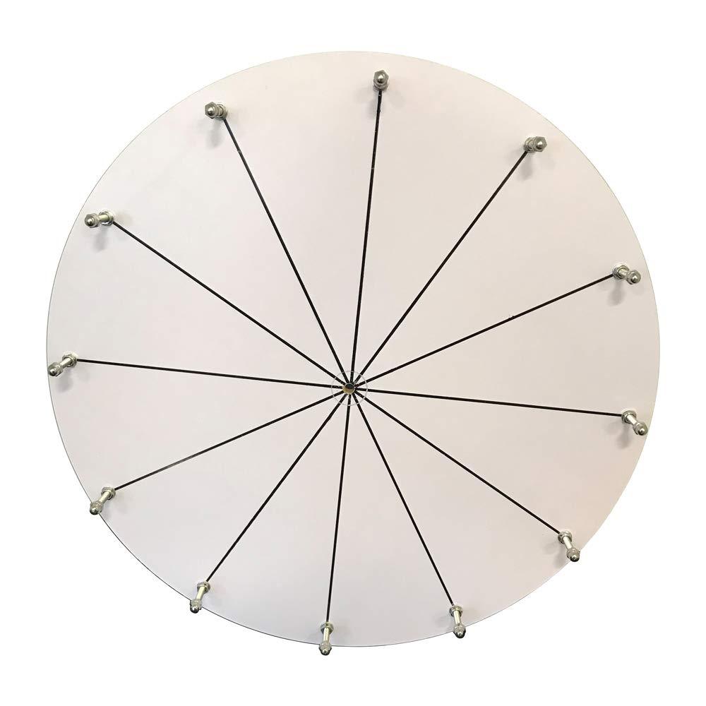 WoodWell WoodWell 20 Inch Tabletop Spinning Prize Wheel w/Wood Stand | Dry Erase | 12 Customizable Slots | Casino Games | Family Night | Classrooms | with Markers and Eraser
