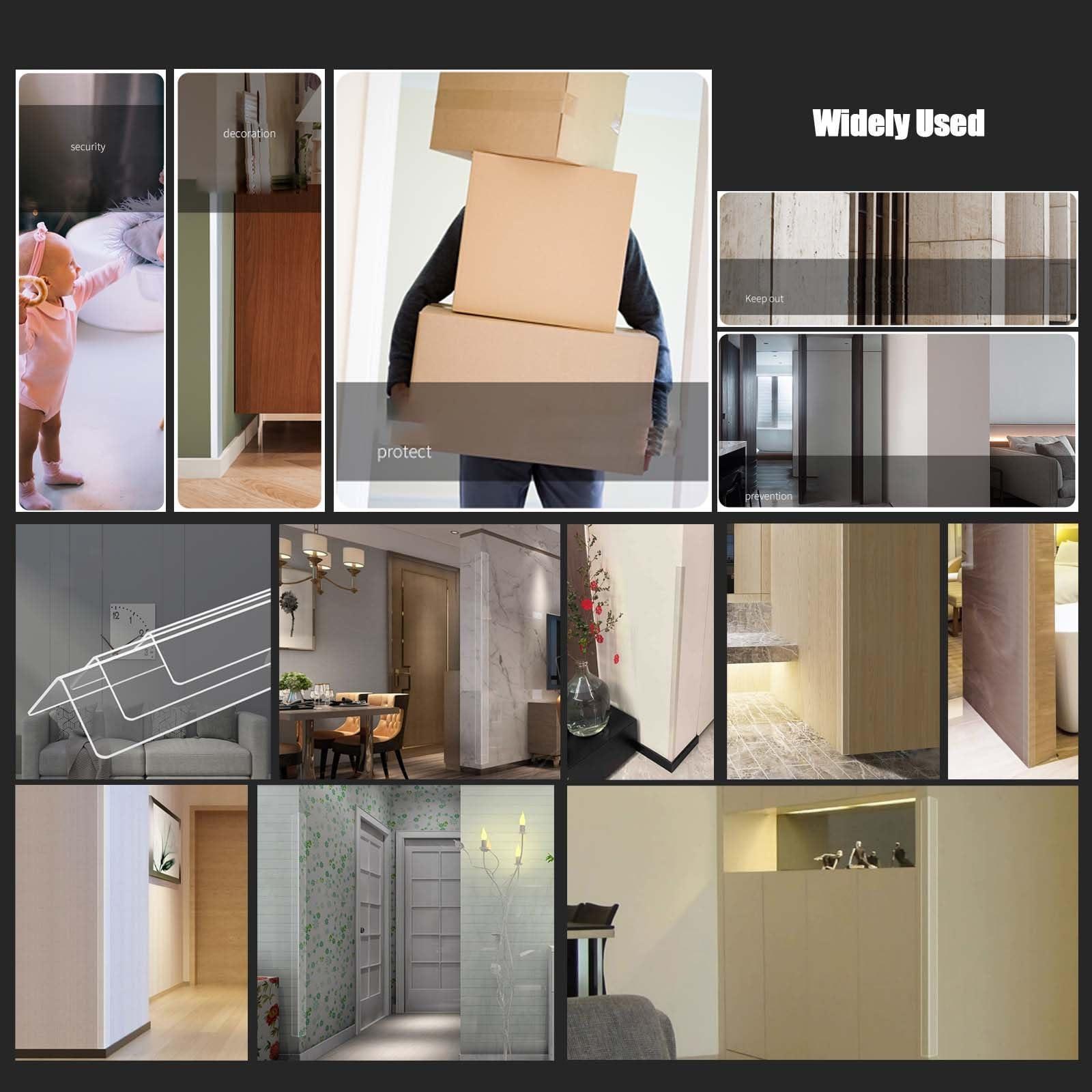 EoxinDm Wall Corner Protector,Corner Guards, Wall Corner Protectors Guards Self-Adhesive Angle Corner 90 Degree Trim Protection Edge Strip, Width 1.7/4 Cm Corner Shield Clear for Wall Corner, Easy to Install