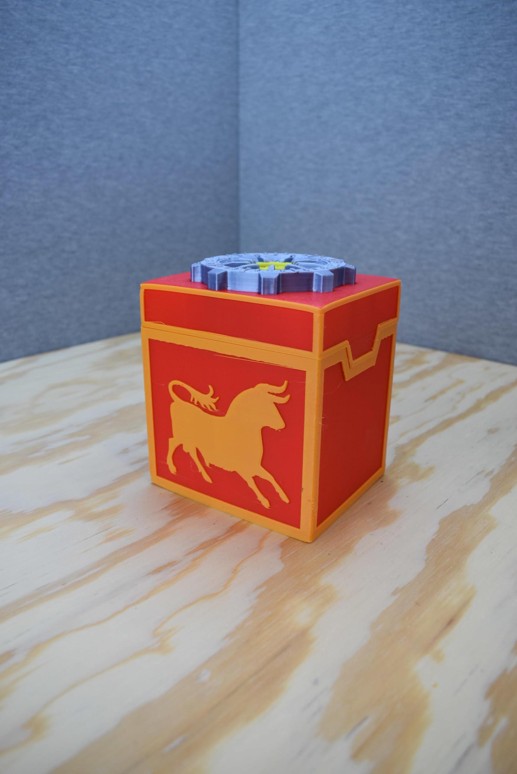 Generic Caesar\'s Legion Deck Box - MTG Deck Box and Dice Holder - Fallout Themed Deck Box - Vault Tec - Brotherhood of Steel (Non Black Wax Finish)