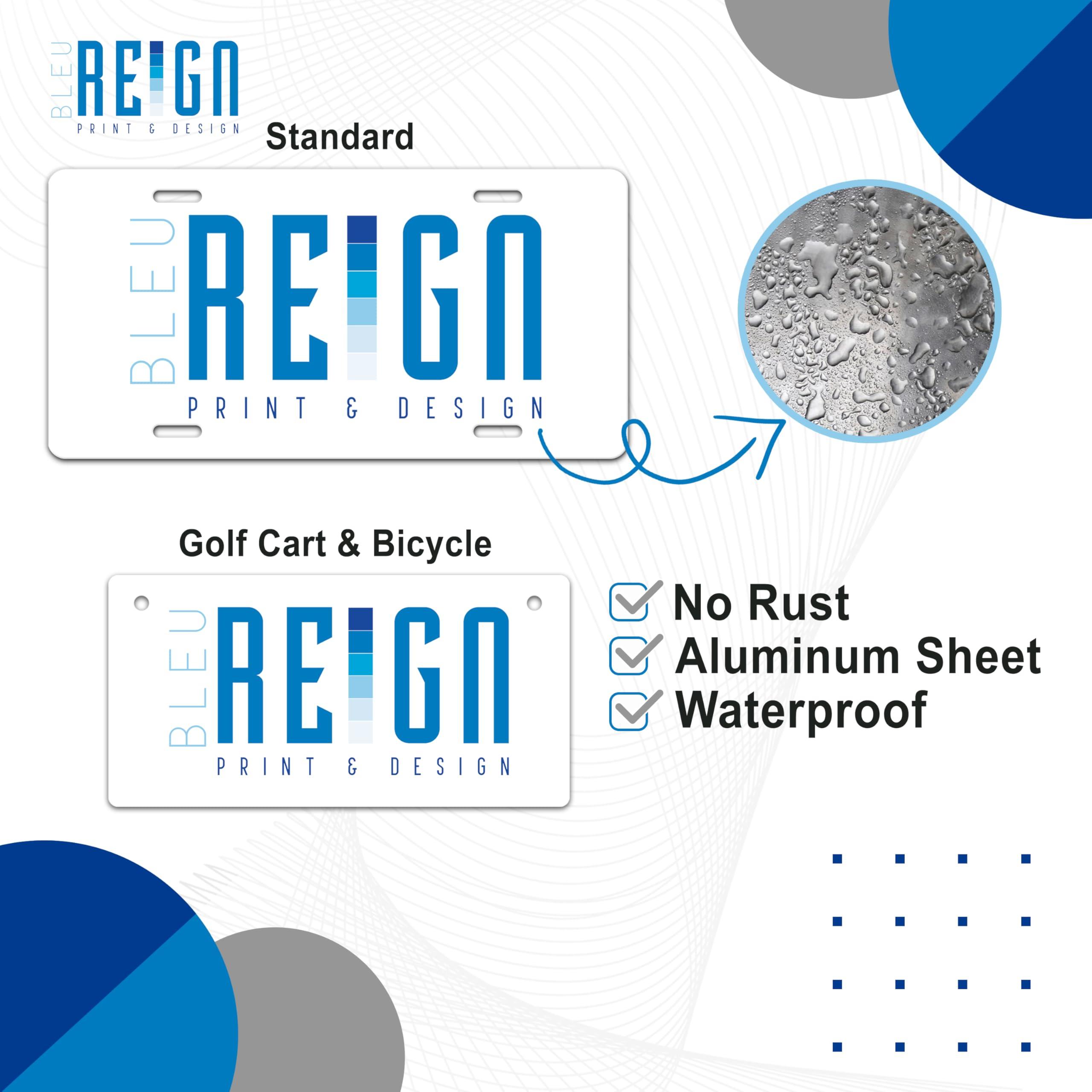 Bleu Reign Bleu Reign Personalized License Plate Nevada Pink 2024 Mini Kids Bicycle (3x6 in)