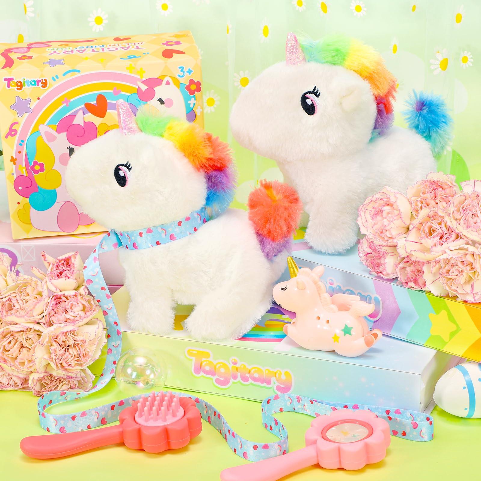 Tagitary Tagitary Plush Toy Interactive Unicorn and Puppy Toys for Kids with Sounds