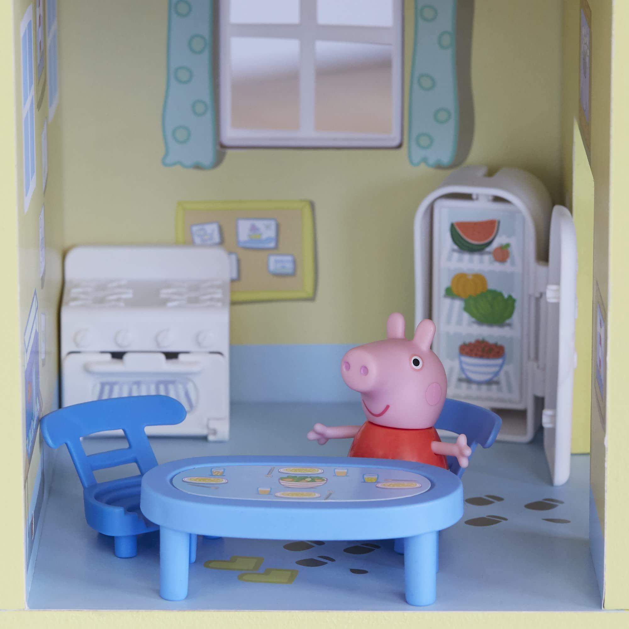Peppa Pig Peppa Pig Wooden Deluxe Playhouse, 8 Rooms, Includes 2 Fun Figures and 29 Accessories, Made of Responsibly Sourced Wood, for Ages 3 and Up (Amazon Exclusive)