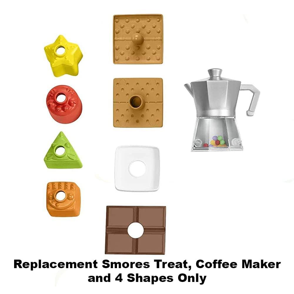 Mattel Replacement Parts for Fisher-Price Laugh & Learn 3-in-1 On-The-Go Camper Playset - GTJ59 ~ Replacement Smores Treat, Coffee Maker and Shapes