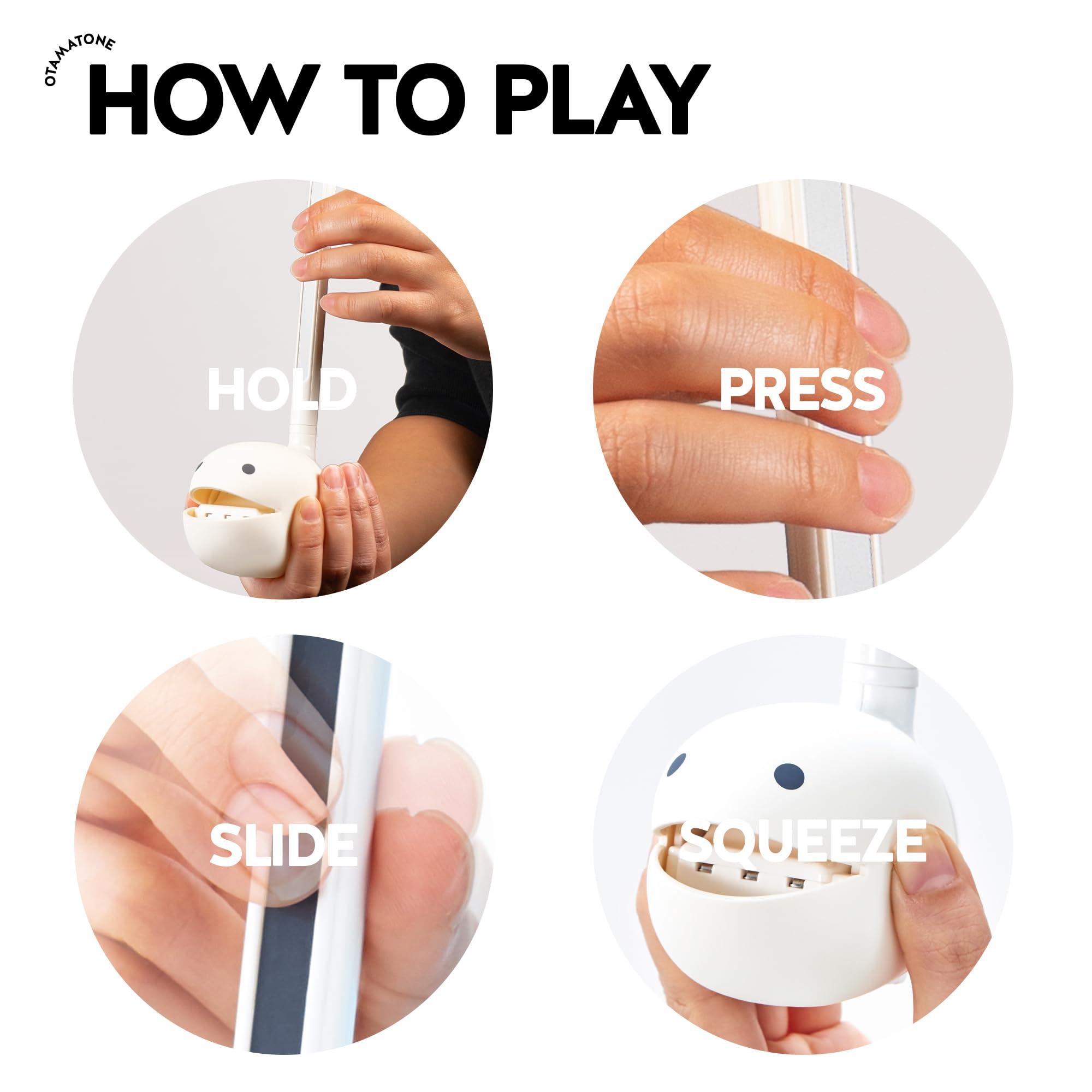 Otamatone Otamatone Japanese Electronic Musical Instrument Portable Music Synthesizer from Japan by Maywa Denki Educational Fun Gift for Children, Teens & Adults - Black White Blue Set