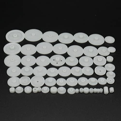 N\\D ND 58PCS Plastic Gears Toy Motor Crown Gear Set for DIY RC Car Robot Part