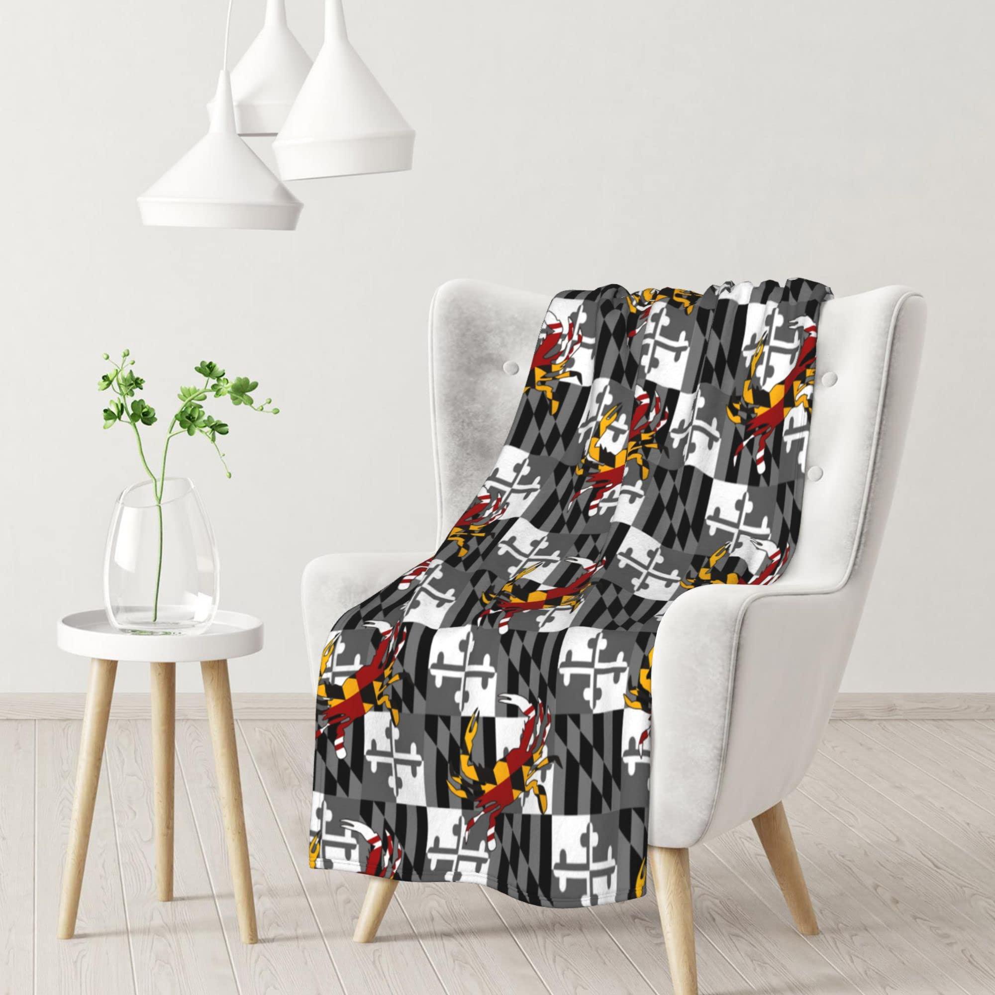 QG ZZX QG ZZX Maryland State Flag Crab Baby Blanket for Boys Girls Crib Blanket Stroller Blanket