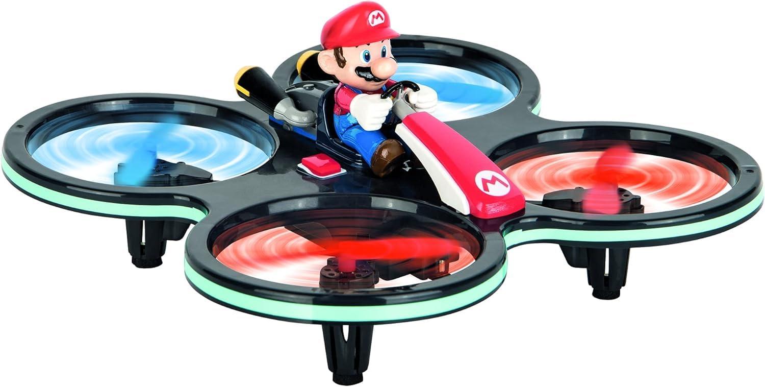 Carrera Carrera RC - Officially Licensed Mario Kart Mini Mario-Copter 2.4GHz Rechargeable Remote Control Helicopter Drone Toy Easy to Fly