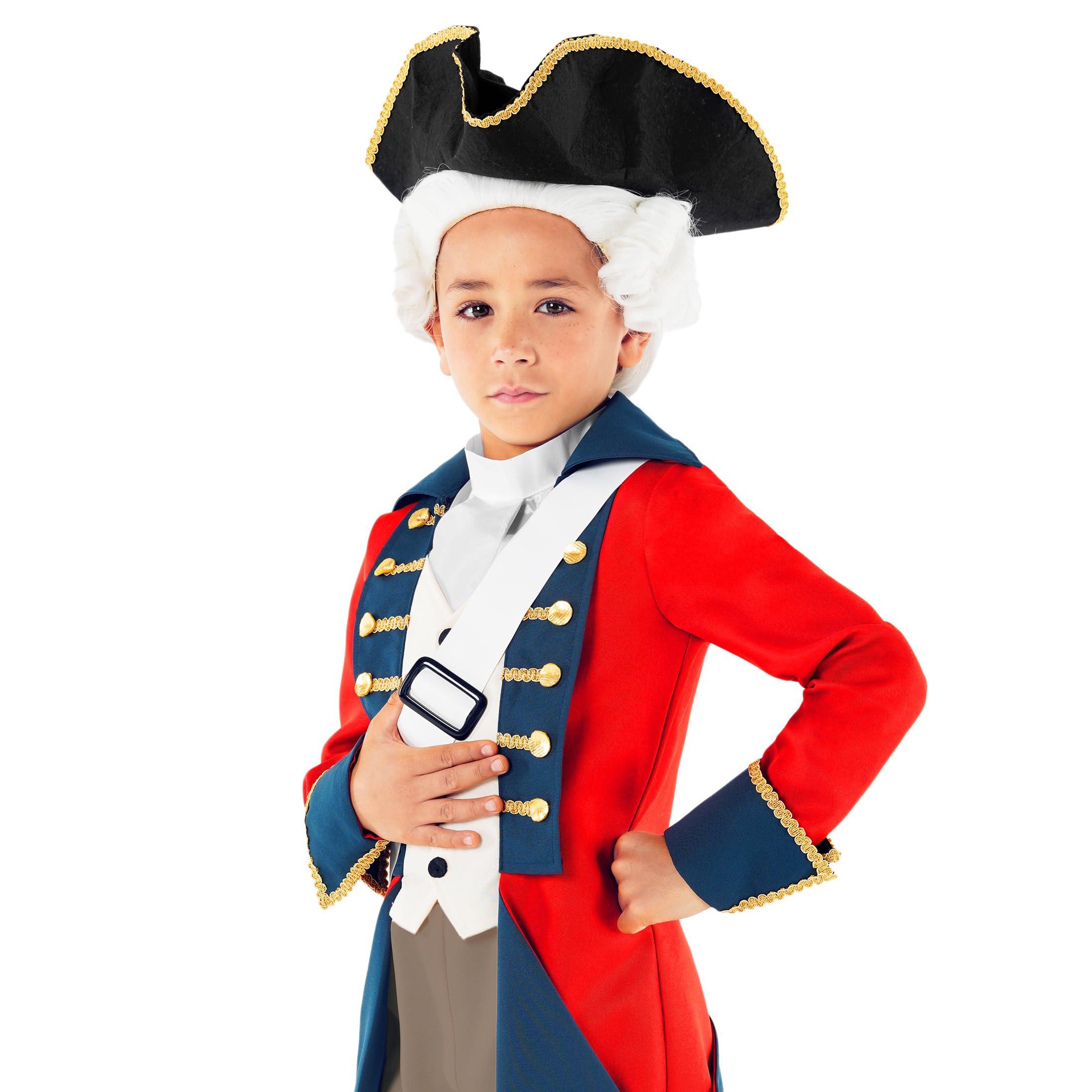 Morph Morph - Revolutionary War Costume Kids - Colonial Costume Boys - British Red Coat Costume - Napoleon Costume Kids S