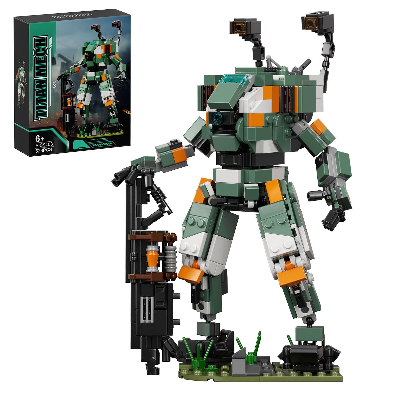 Aundblock Aundblock BT-7274 Titan Mecha Robot Building Kit, Vanguard-Class Game Mech Action Figure Cool Robots Toys, with Stable Pedestal, Suitable for Fans Boys Kids Birthday Christmas (528 PCS)