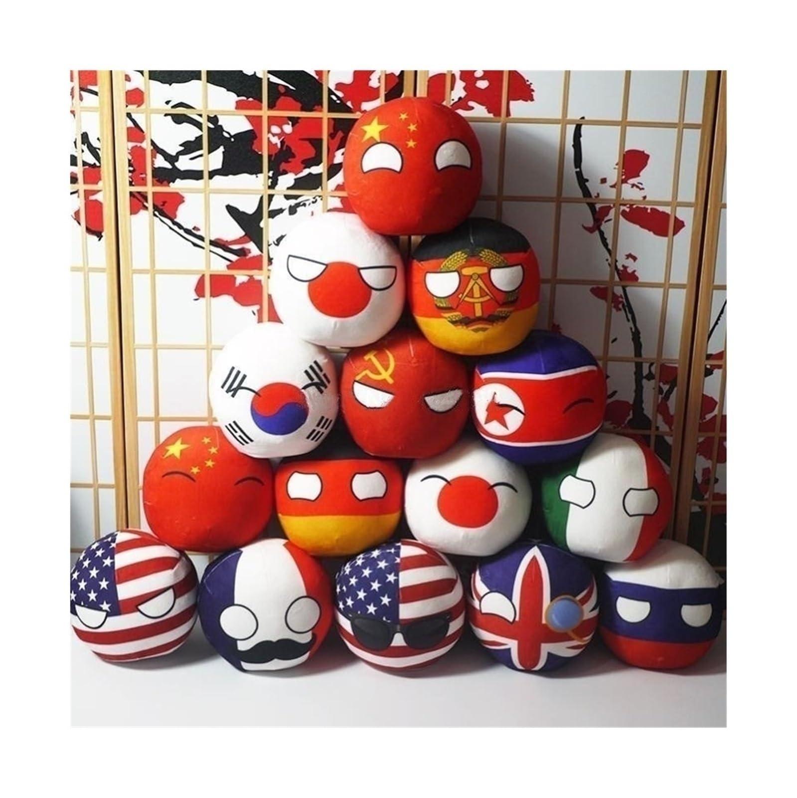 GANGKJDS GANGKJDS Poland Countryball Ball Plush National Ball States United Poland Switzerland Netherlands Poland Ball Flag Pendant Pillow 20cm(7.9 inches) (Color : Georgia, Size : 20cm)