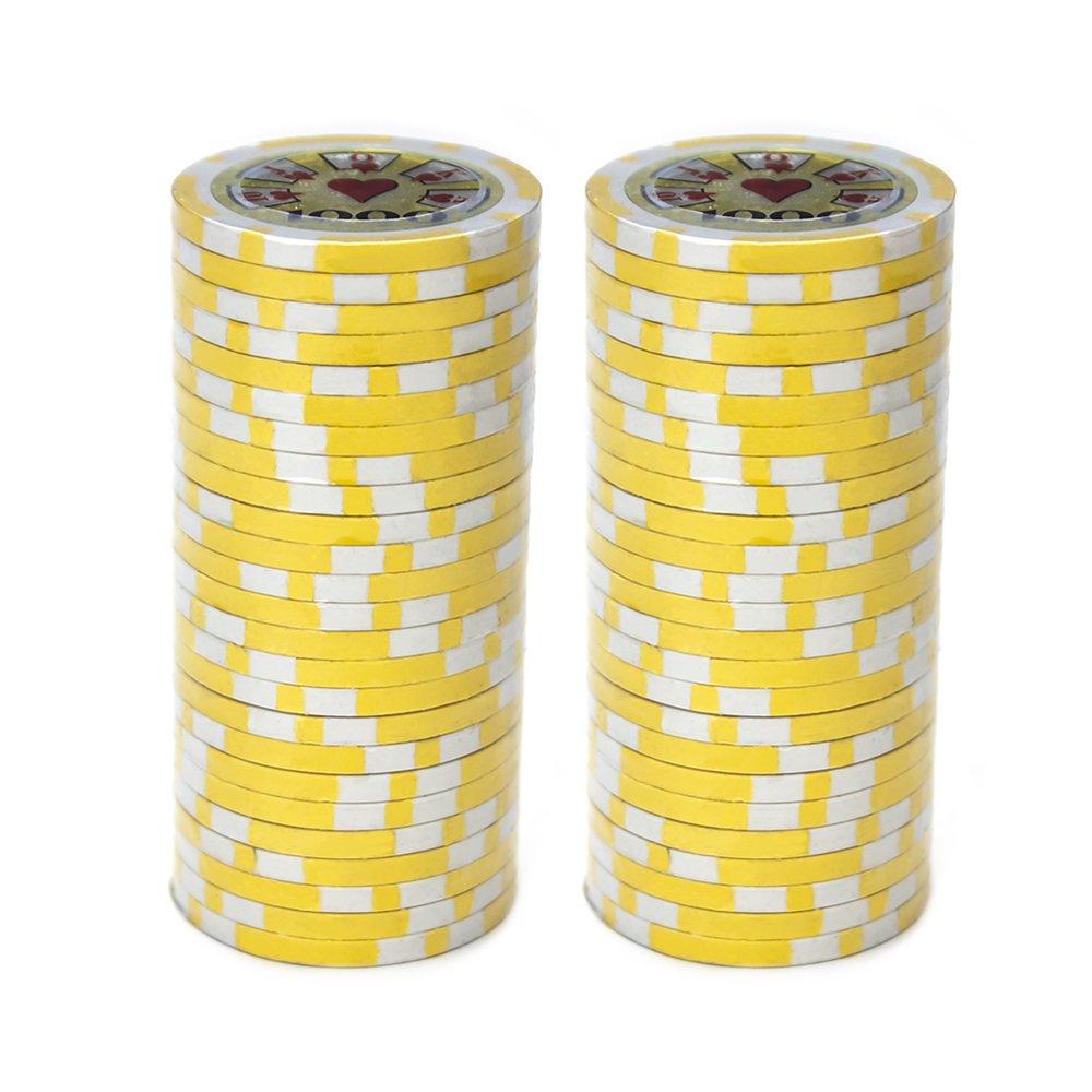 Brybelly Brybelly Hi-Roller Poker Chip Heavyweight 14-Gram Clay Composite – Pack of 50 ($100 Black)