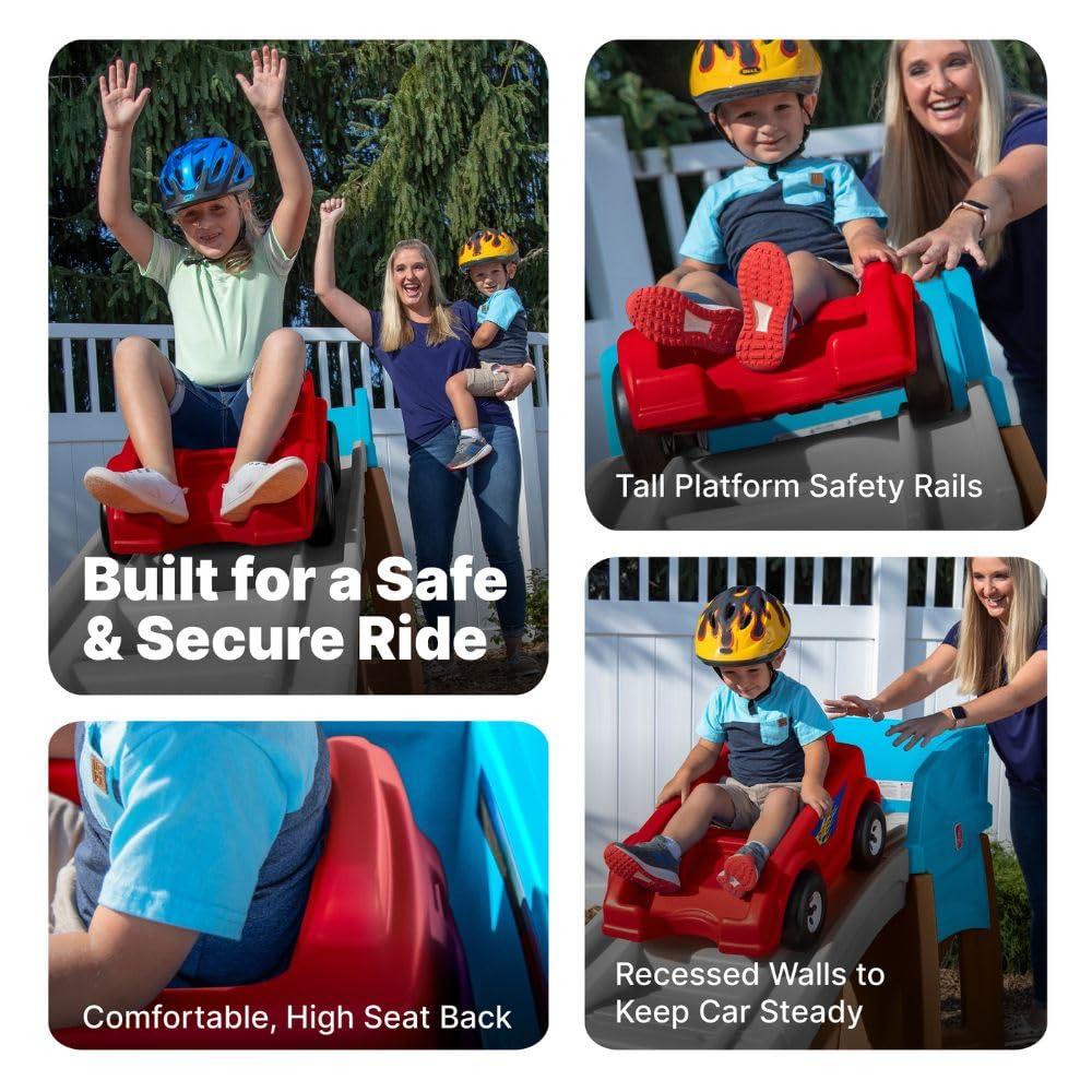 Step2 Step2 Extreme Thrill Coaster Kids Ride On Toy, Push Car, Indoor/Outdoor Roller Coaster & Playset, Made of Durable Plastic, Max Weight 75 lbs., for Toddlers 3+ Years Old