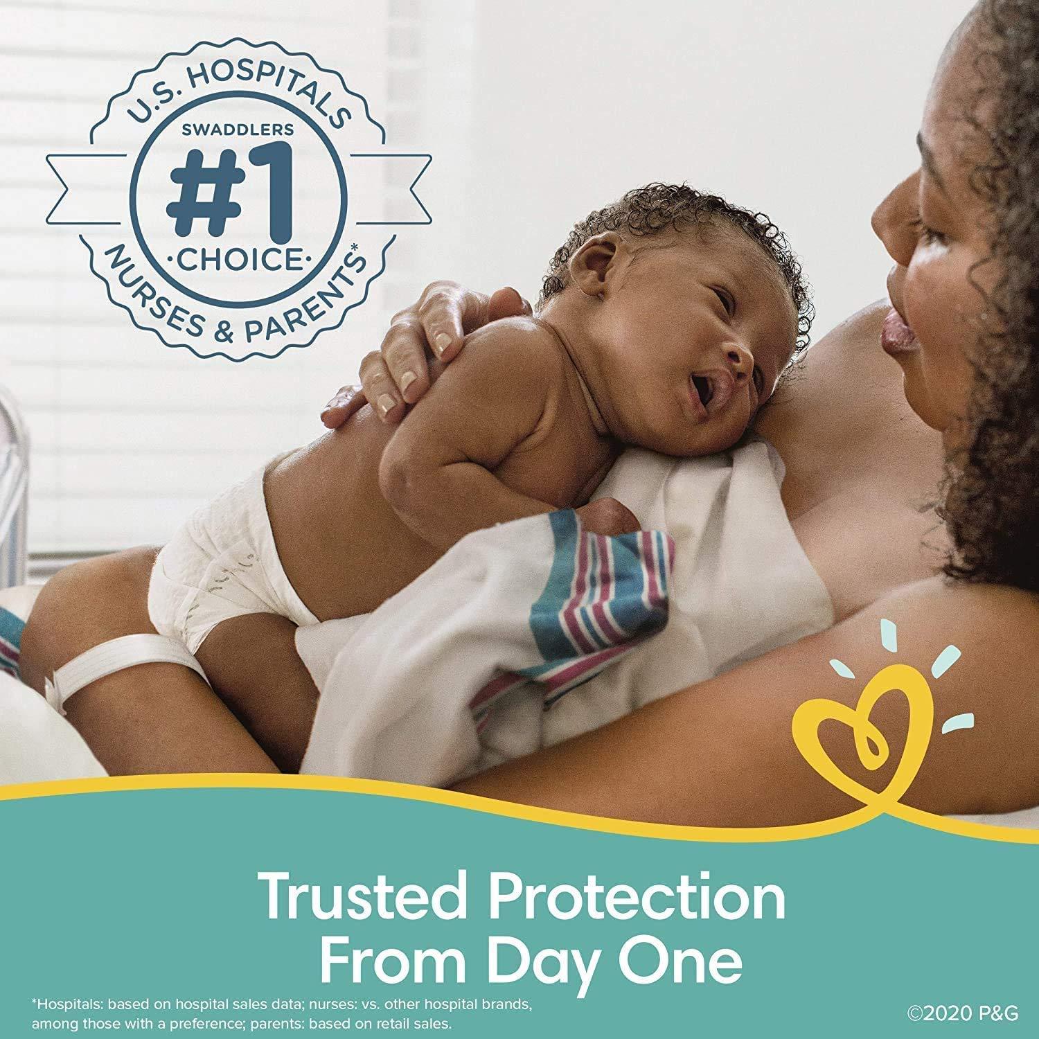 Pampers Baby Diapers Size 3, 168 Count - Pampers Swaddlers, ONE MONTH SUPPLY (Packaging and Prints on Diapers May Vary)