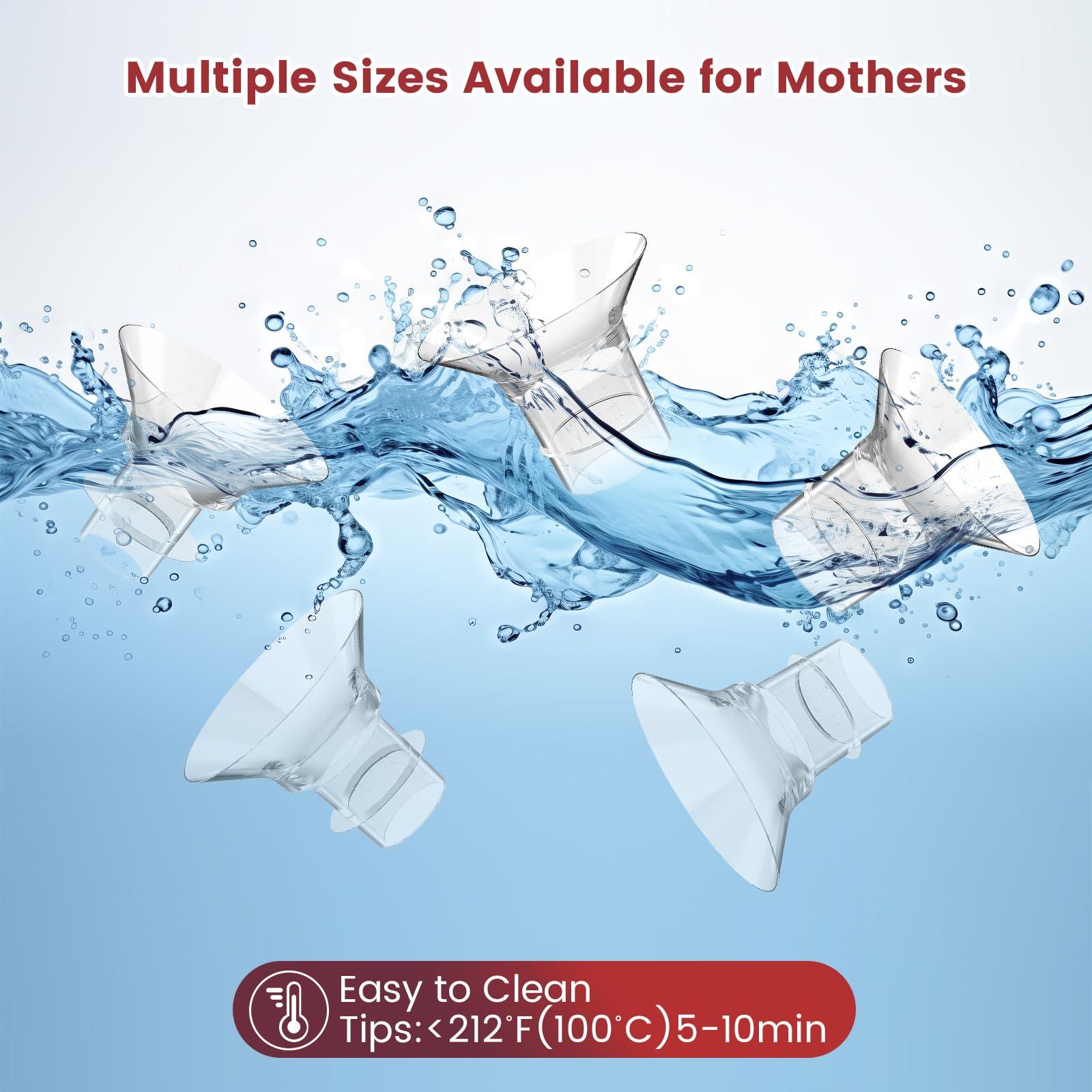 CNGSTWO CNGSTWO 13mm Flange Inserts, Compatible with Most Breast Pump 24mm Flanges/Shields - Replacement Parts for Momcozy/Medela/Elvie/Spectra/MomMed/Bellababy/TSRETE/Willow - BPA Free, 6Pack