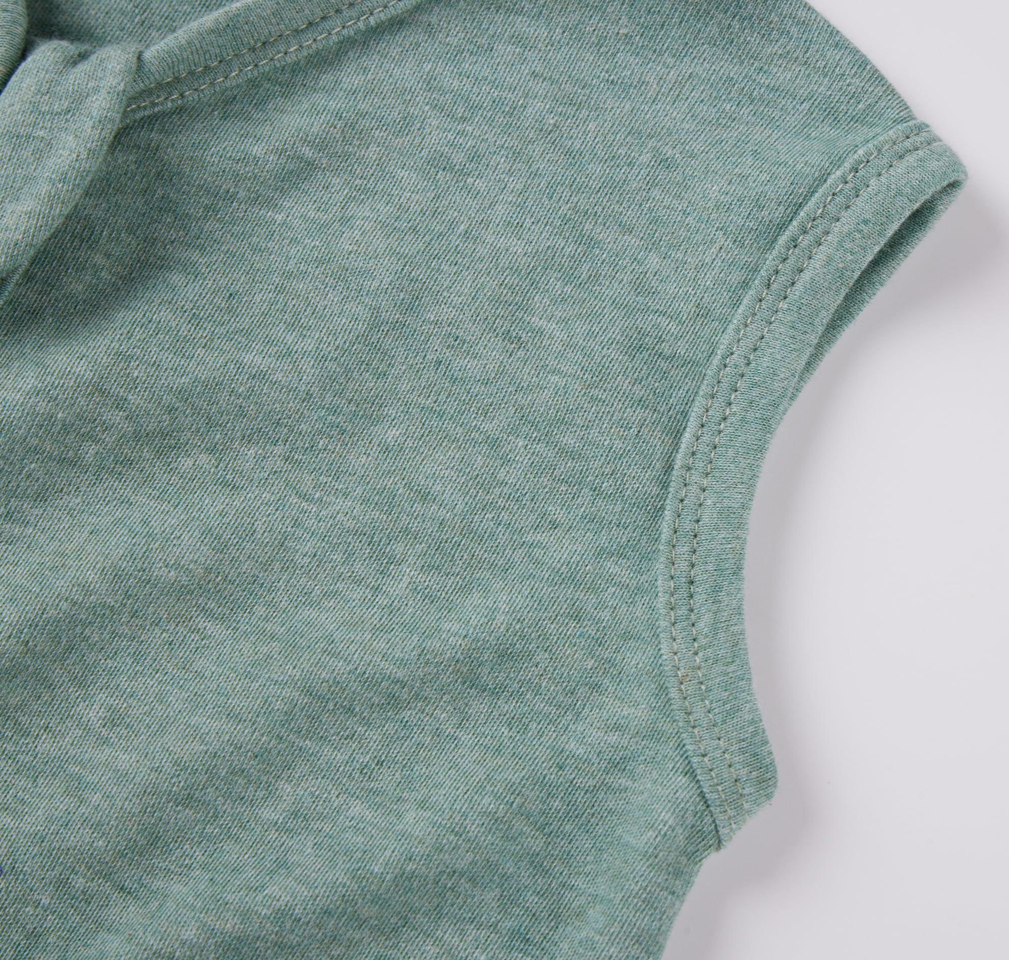 HAJAKADAS-Y HAJAKADAS-Y Baby Sleeping Sack Unisex Baby Wearable Blanket,Sleeveless Sleep Sack with 100% Cotton 2-way zipper 0.5 TOG (Gren Melange,18-24 Months)
