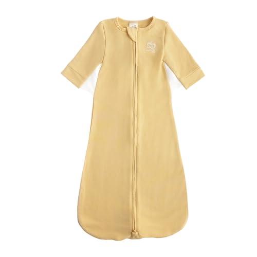 The Butterfly Swaddle The Butterfly Swaddle Organic Cotton Blend, All-in-One Butterfly Wing Sleep Sack Transitional Training System for Newborn Infant Baby with Wash Bag, Large (12-17 lbs), Mellow Yellow