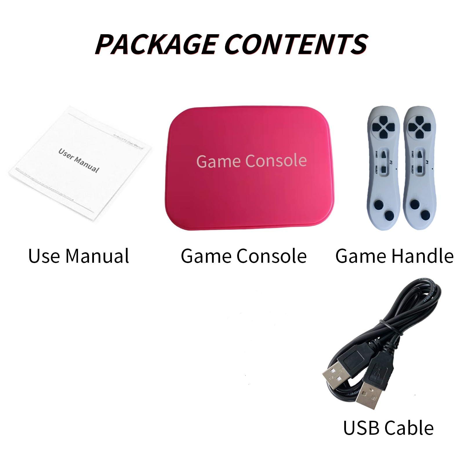 YRPRSODF YRPRSODF TV Game Console Built in 883 Games, Handheld Retro Video Game Machine with 2.4G Wireless Gamepad Somatosensory Control, HD Plug and Play, Home Interactive& Puzzle Games, Red