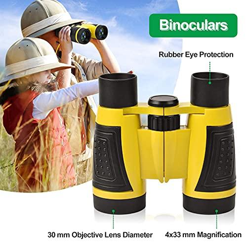 kizplays Outdoor Explorer Kit Gifts Toys,Kids Binoculars Set,Outdoor Exploration Set,Best for 8+ Year Old Boy and Girl,Kids Adventure Kit,Children Outdoor Educational Kit(22 PCS)