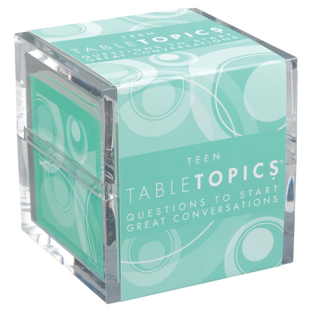 TableTopics TableTopics Teens Question Game - 135 Fun Questions for Friends Hanging Out, Teen Parties, and Family Teen Party- Fun Conversation Starter Cards