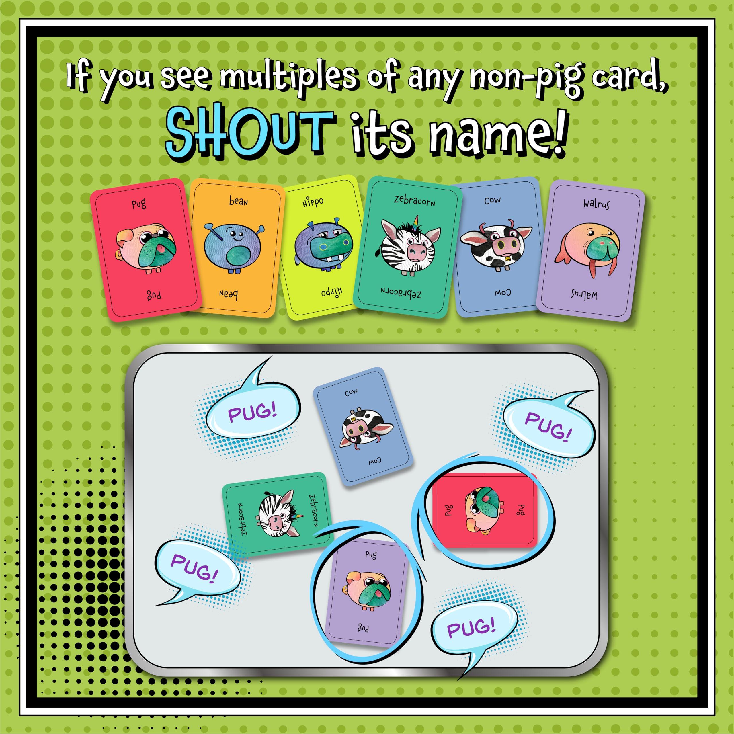 Sweet Bros Games Spank The Pig! - Hilarious & Fun Family Card Game for Kids, Teens & Adults, Funny Fast Paced Games for 2-7 Players