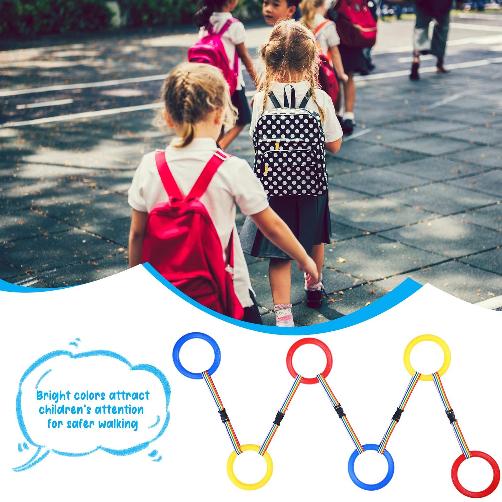 Shappy Shappy 6 Pcs Walking Rope for Preschool with Handles Preschool Rope for Walking in Line Colorful Outdoor Safety Daycare Rope for Kids Children Toddlers Schools Teachers Kindergarten(Red Yellow Blue)