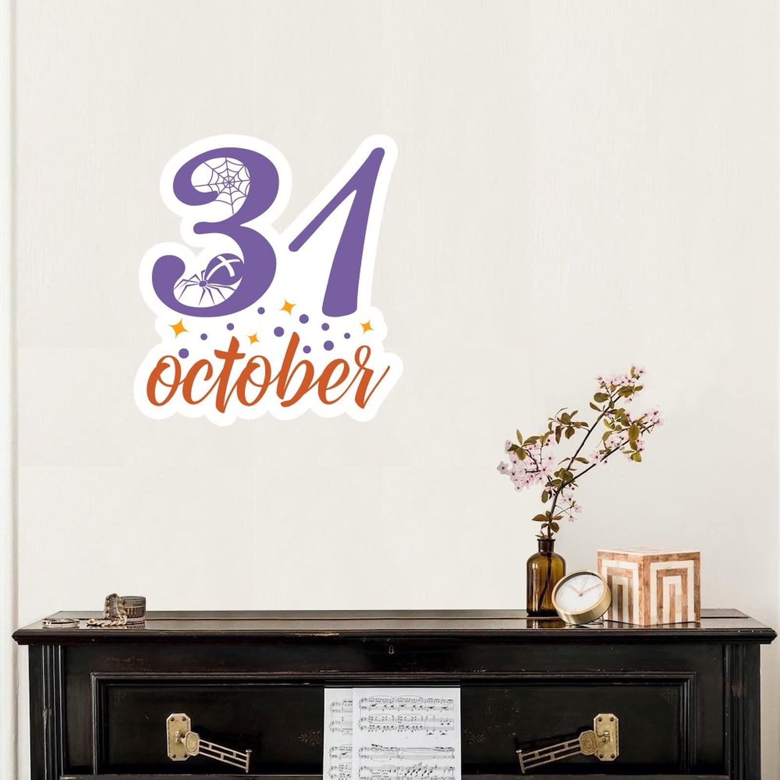 Autravelco 31 October Wall Decals Stickers Quotes Wall Decal Vinyl Wall Art Murals Quotes for Nursery Kitchen Home Decorations 18 Inch
