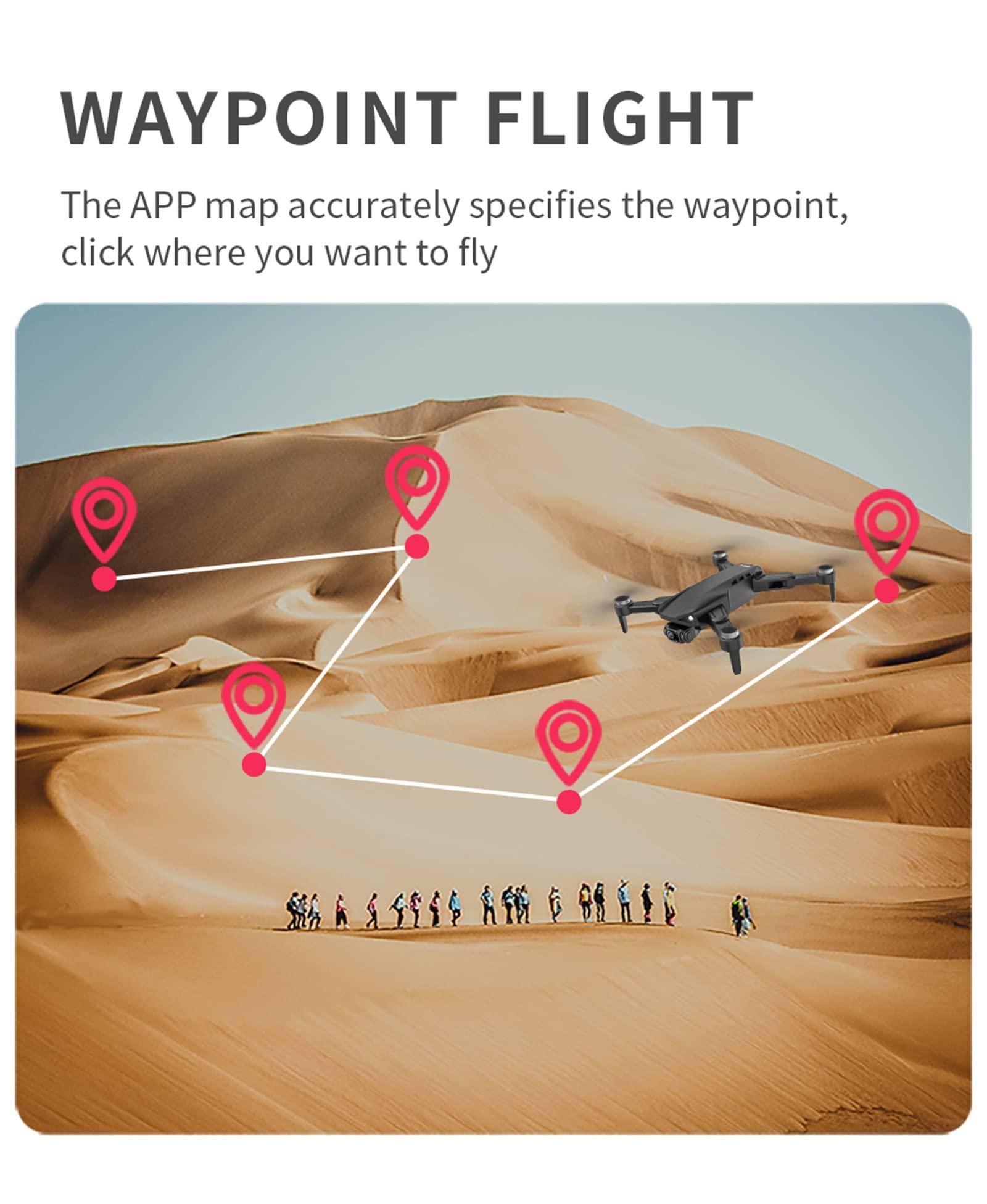 VECHII VECHII GPS Drone with Camera for Adults 4K,5G FPV Live Video RC Quadcopter for Beginners Toys Gift,2 Batteries,GPS Auto Return Home, Follow Me,Gravity Control,Waypoint Fly, Headless Mode