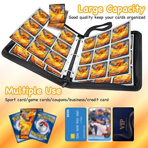 uimomn Card Binder for Trading Cards | 9 Pocket with 50 Sleeves up to 900 Cards | Holder Album School Choice for 1-18 Year Boys/Girls | Trading Card Binder Display Case (Card not included) (F1)