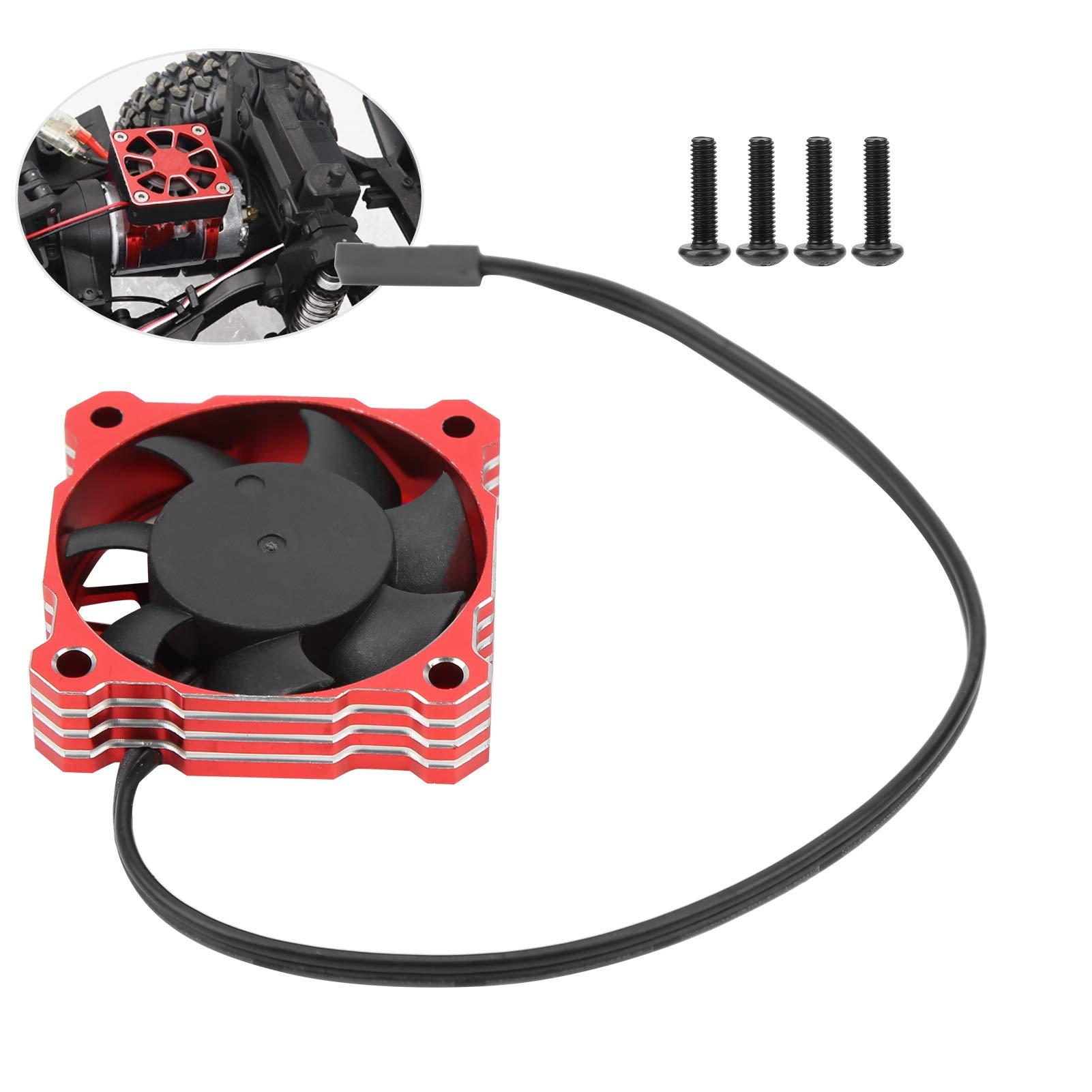 Gavigain Gavigain RC Cooling Fan, 40mm Motor Cooling Fan for RC Cars 16000RPM Brushless ESC Alluminum Motor Cooling Fan High Speed RC Cooling Fan for RC Vehicles (Red)