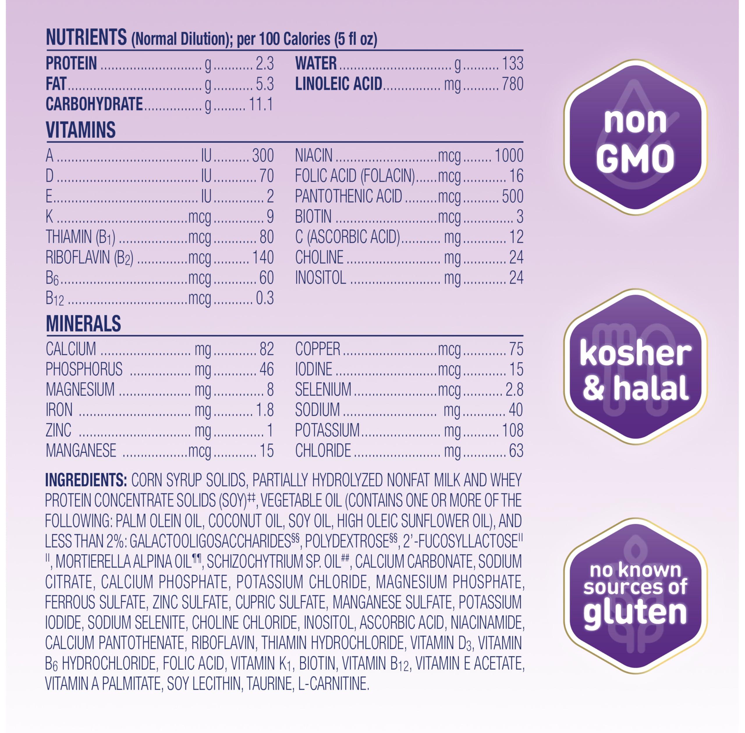 Enfamil Enfamil NeuroPro Gentlease Baby Formula, Brain Building DHA, HuMO6 Immune Blend, Designed to Reduce Fussiness, Crying, Gas & Spit-up in 24 Hrs, has Prebiotics to Promote Softer Stools, Baby Milk, 35.2 Oz (Pack of 4)
