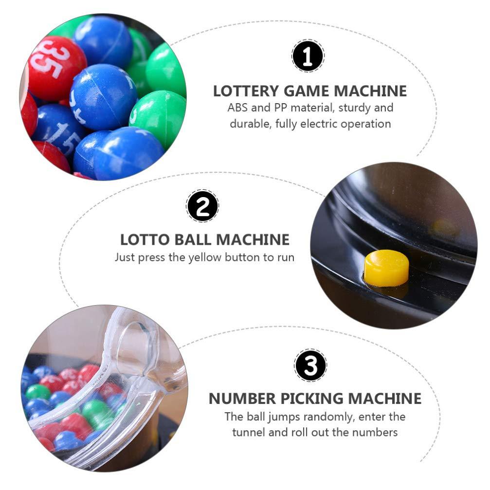 NUOBESTY NUOBESTY 2 Set Bingo Lotto Game Electric Machine Electric Shake Lucky Ball Table Top Toys