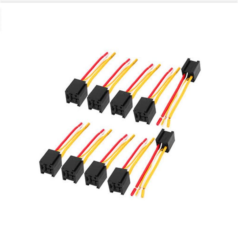 TSIOHKBS TSIOHKBS 1PC 80A Wide pin Socket car Relay Base 9.5 Wide(Size:Four Wire Normally Open)