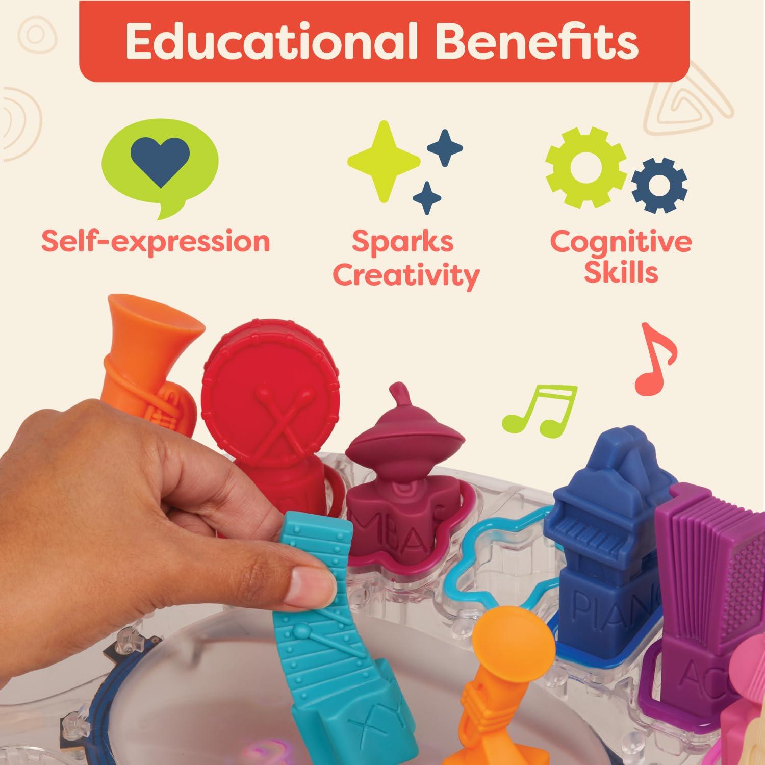 Branford LTD B. toys - B. Symphony Musical Toy Orchestra for Kids 3+ Years 13 Musical Instruments for Classical Music for Babies and Toddlers Interactive Kids Music Toys with Lights and 15 Songs