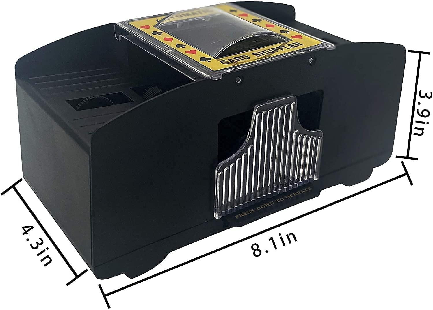 Nileole Nileole 2 Decks Automatic Card Shuffler, Battery-Powered Shuffler for UNO, Phase10, Texas Hold'em, Poker, Home Card Games, Blackjack, Party Club