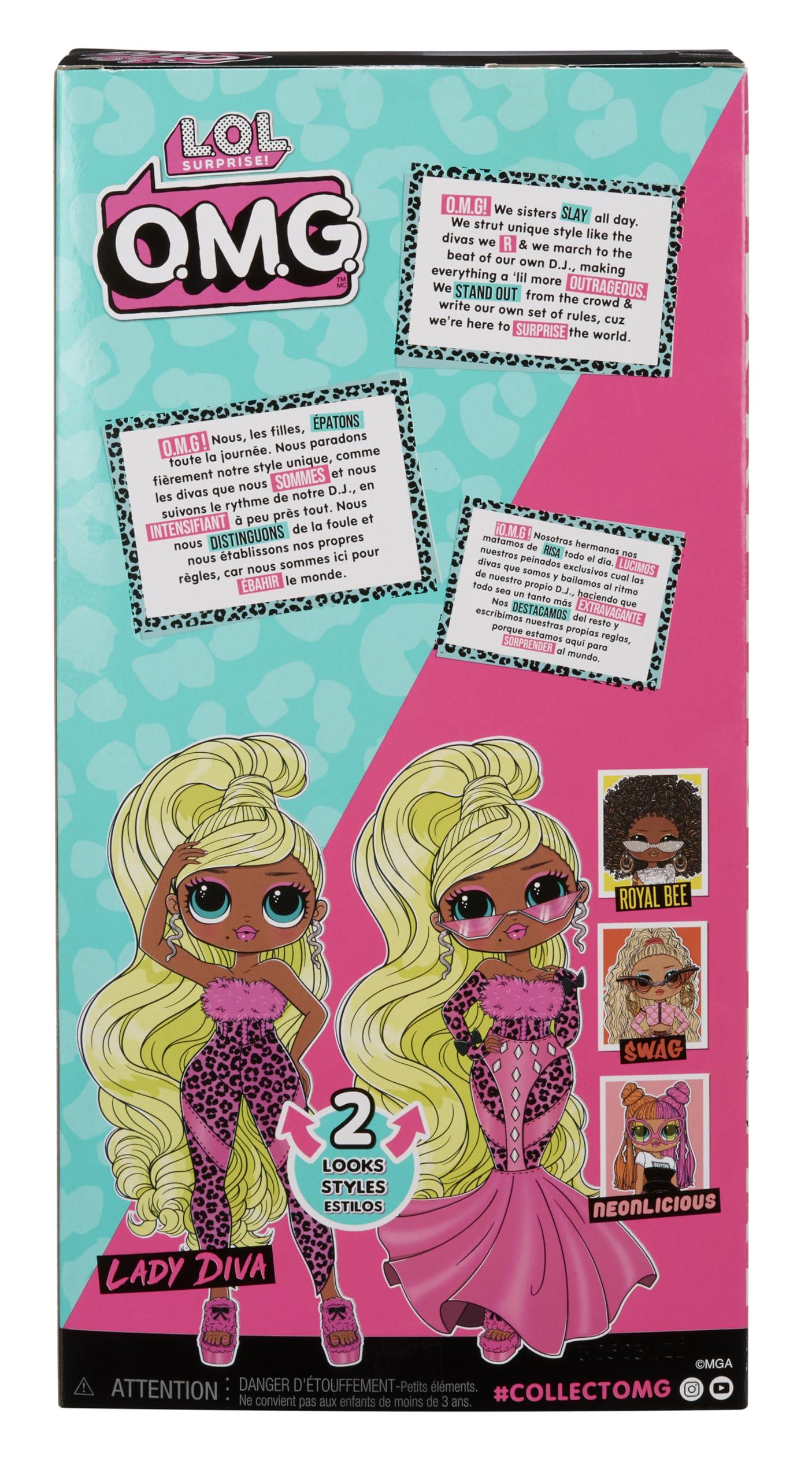 L.O.L. Surprise! LOL Surprise OMG Lady Diva Fashion Doll with Multiple Surprises Including Transforming Fashions and Fabulous Accessories Great Gift for Kids Ages 4+