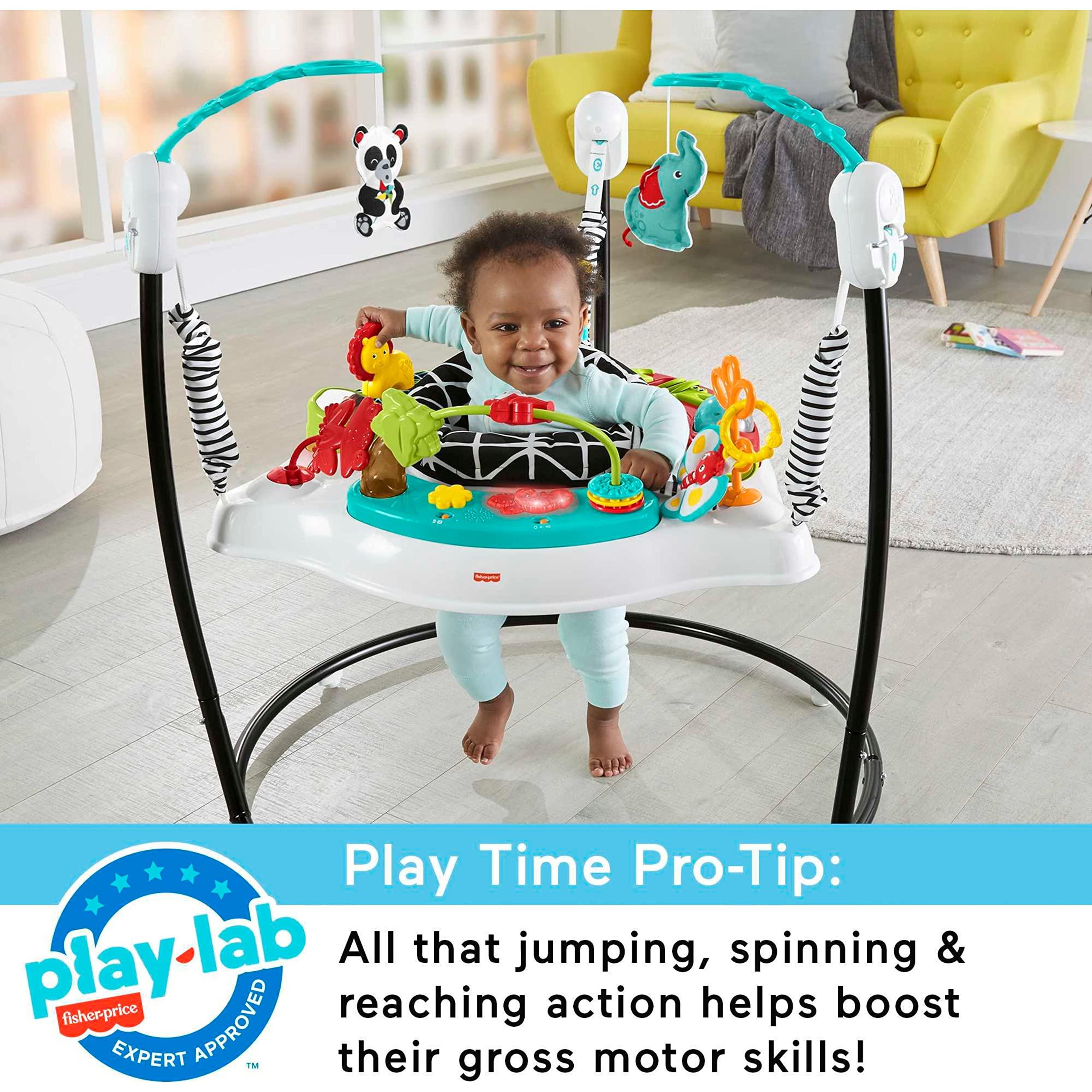 Fisher-Price Fisher-Price Baby Bouncer Pink Petals Jumperoo Musical Activity Center with Lights Sounds & Developmental Toys