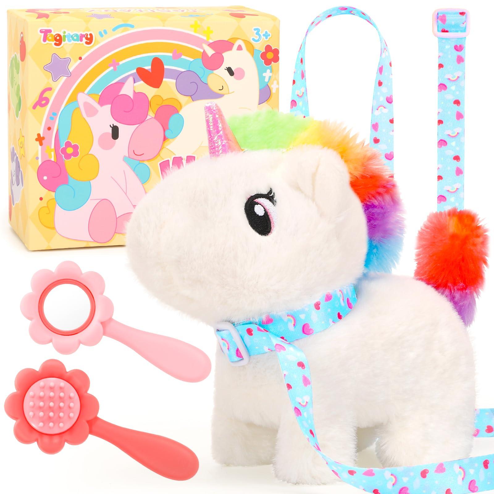 Tagitary Tagitary Plush Toy Interactive Unicorn and Puppy Toys for Kids with Sounds