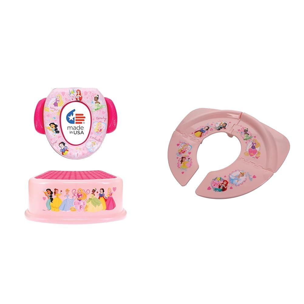 Disney Disney Princess "Loving Life" 2 Piece Essential Potty Training Set - Soft Cushion & Princess "Loving Life" Folding Potty Seat - Travel Potty Training Seat