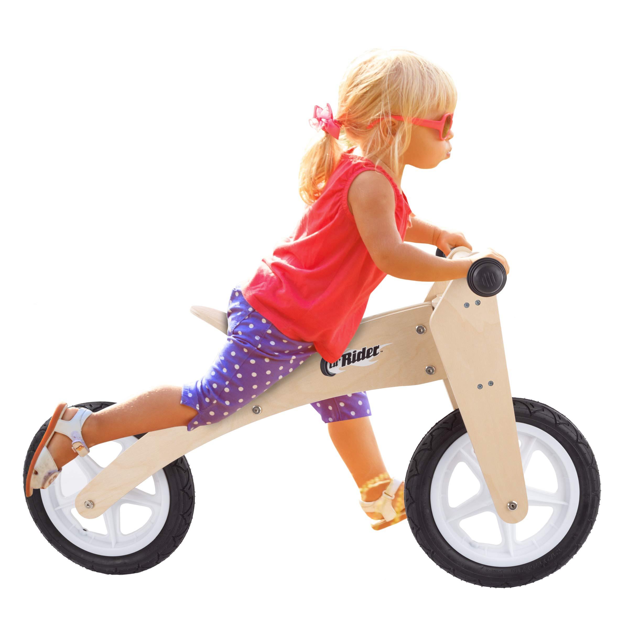 Lil Rider 3 in 1 Balance Bike Multistage Wooden Walking Beginner Tricycle Convertible Ride On Boys and Girls Toy for Indoor and Outdoor Play