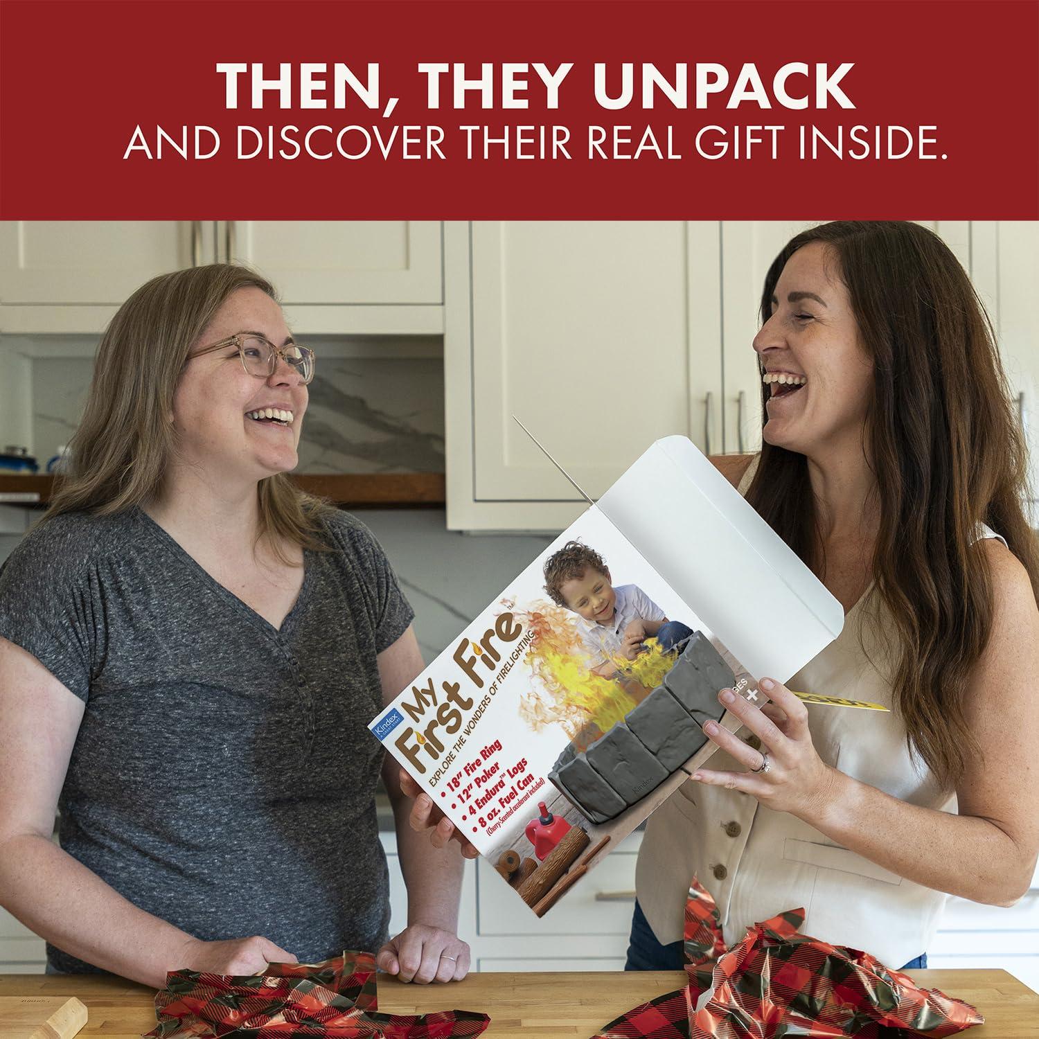 Prank Pack Prank-O My First Fire Prank Gift Box Empty Box for Wrapping Real Presents Hilarious Fake Packaging for Birthdays, Christmas, and Holidays Fun Gag Gift Box for Men, Women, and Kids