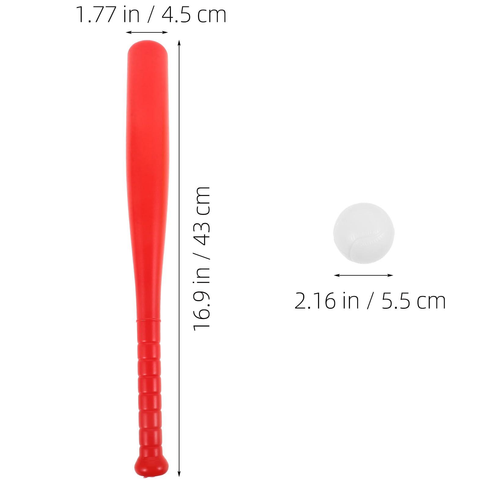 Totority Totority Kid\'s Baseball Toys 2 Sets Kids Baseball Plastic Baseball Playset Kids Toy Plastic Playes Plastic Baseballs Yard Baseball Bat Baseball Toy Training Baseball Bat Toy