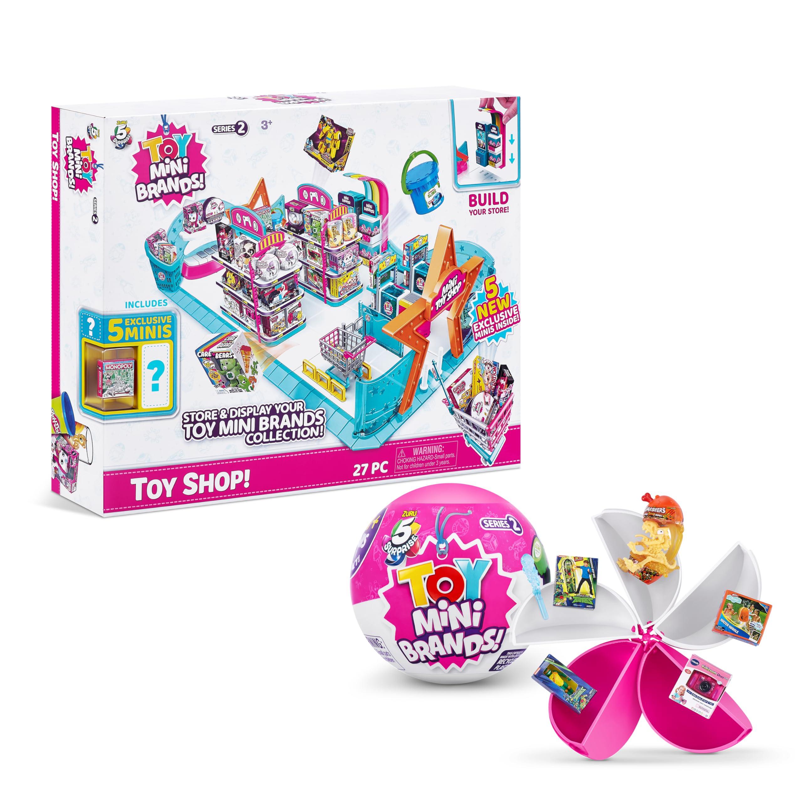 5 Surprise Mini Brands 5 Surprise Toy Mini Toy Shop Playset by ZURU (Series 2) Exclusive and Mystery Collectibles