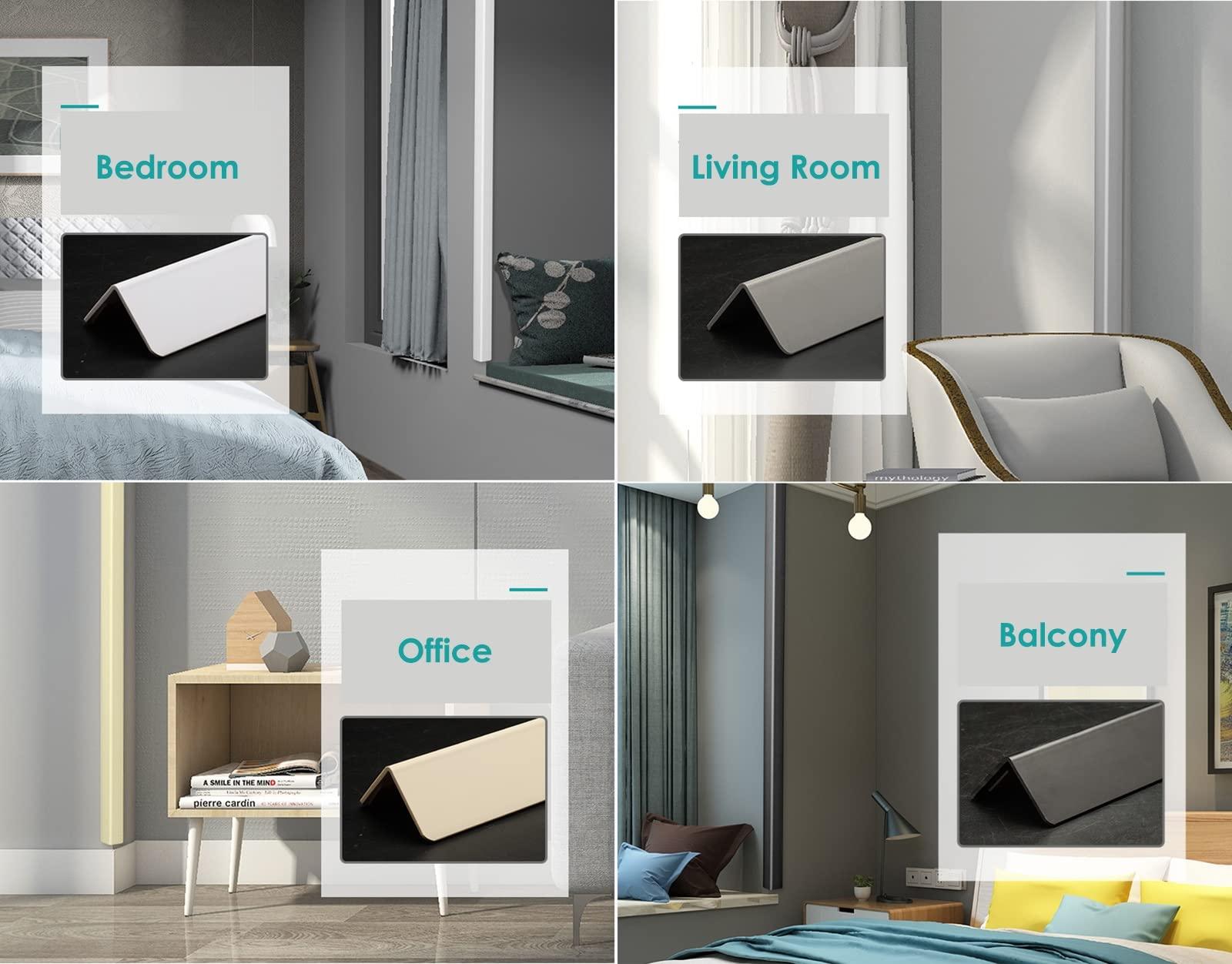 SRNSAEB PVC Wall Corner Shield Guards for Child Proof, Self Stick Wall Edge Protector for Indoor Bedroom Office, Easy to Install (Color : Style6, Size : 130cm/51in)
