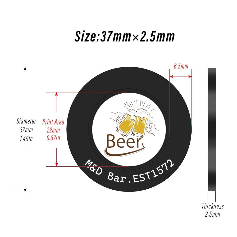 Sunyoungift Sunyoungift 100 Custom Game Poker Chips, Personalized with Your Text and Logo, for Board Game, Casino Night and Poker Tournament (Green)