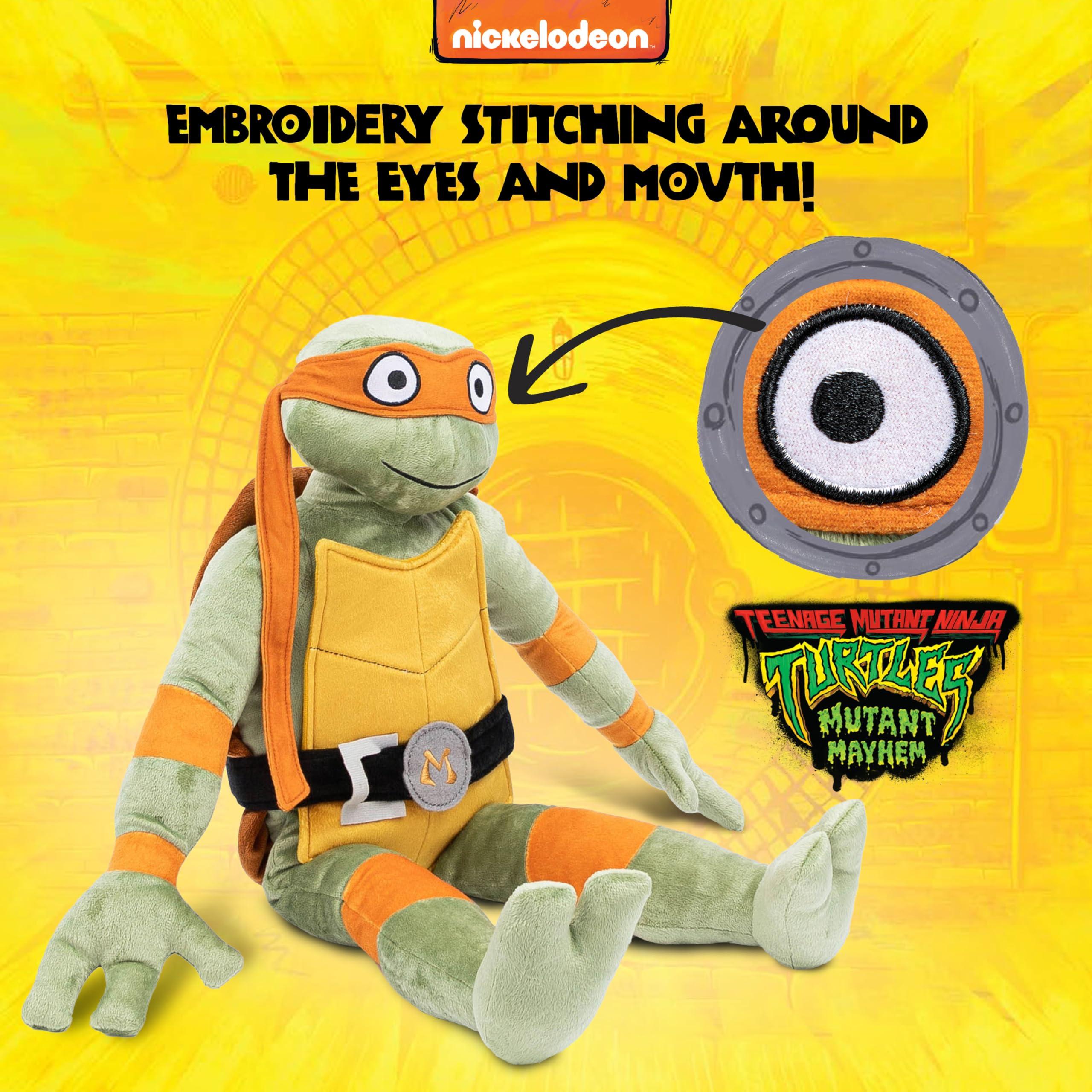 Jay Franco Jay Franco Nickelodeon Teenage Mutant Ninja Turtles Michaelangelo Plush Pillow Buddy - Super Soft Stuffed Character Pillow - Polyester Microfiber, 26 Inches