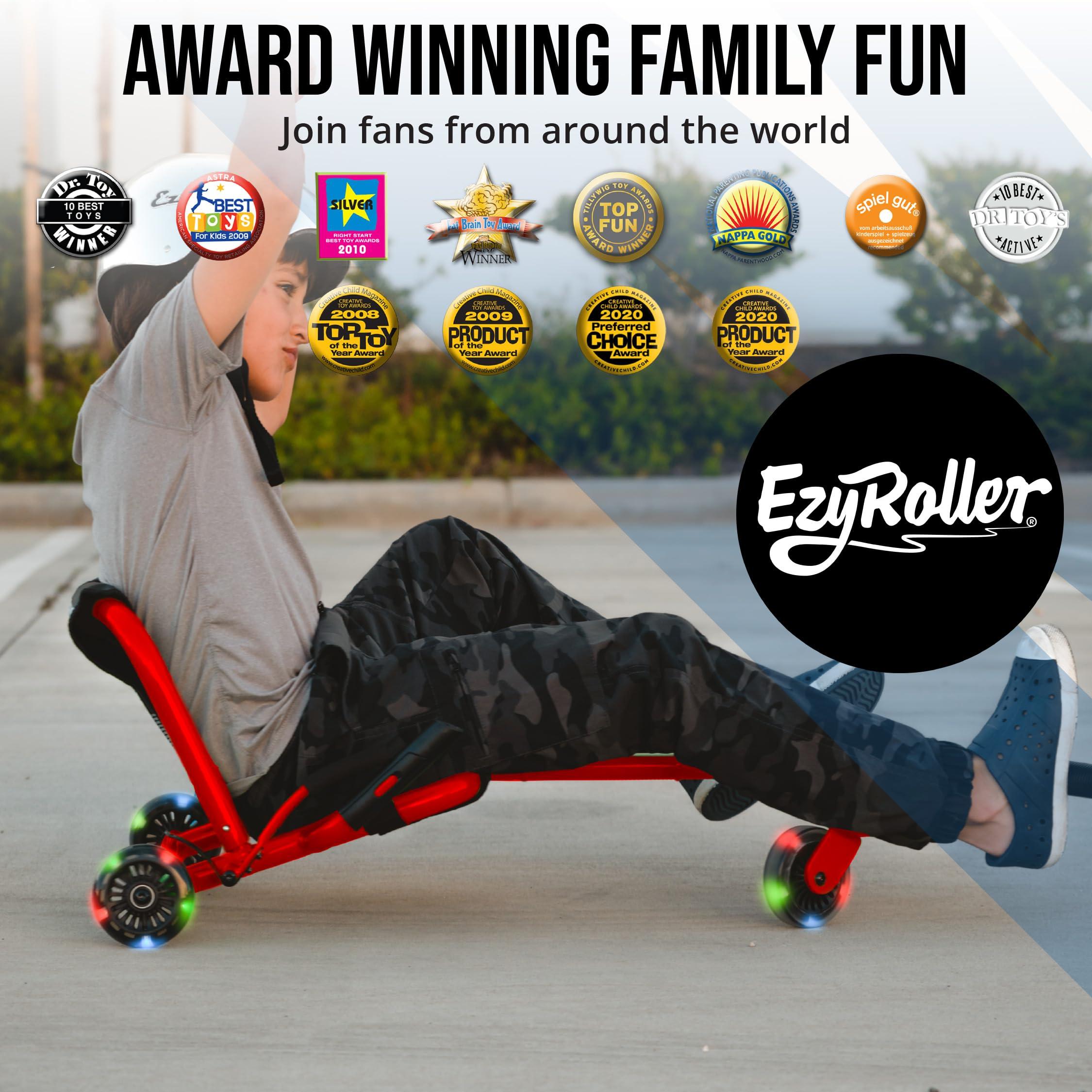 EzyRoller EzyRoller Classic Ride On Scooter and Go Kart for Kids Ages 4+ - Red LED Limited Edition